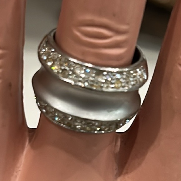 Statement Sterling Silver And Designer Style Ring